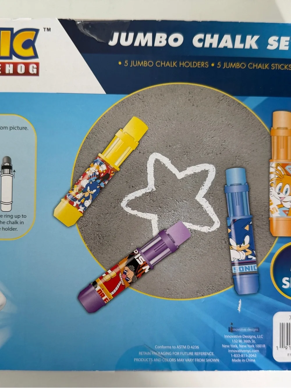 Sonic the Hedgehog Jumbo Chalk Holders - Blue, Orange, Purple, Yellow, Red